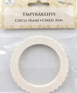 J.K. Primeco Askartelutarvikkeet<Ympyrakehys Glitter Valkoinen 10Kpl/Pkt