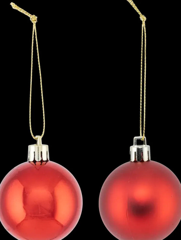 NNX Sesonkijuhlatarvikkeet>Joulupallo 6 Cm 24 Kpl, Erilaisia