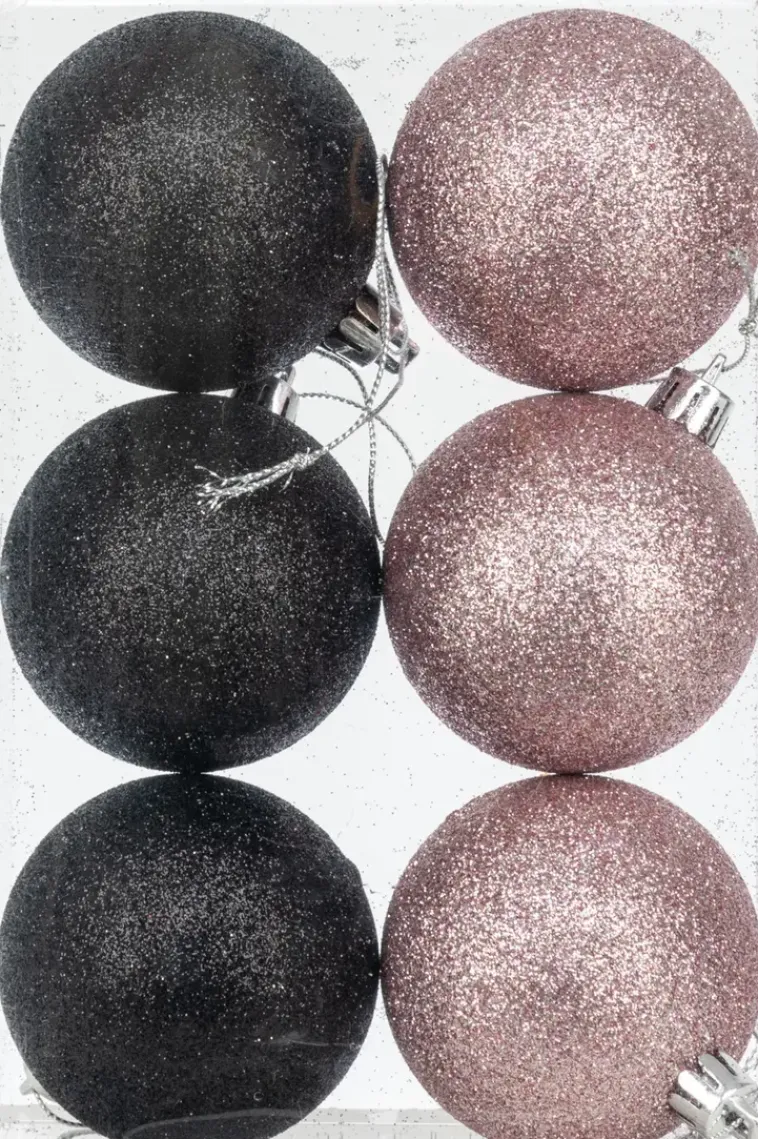 NNX Sesonkijuhlatarvikkeet>Joulupallo 6 Cm Glitter 6 Kpl