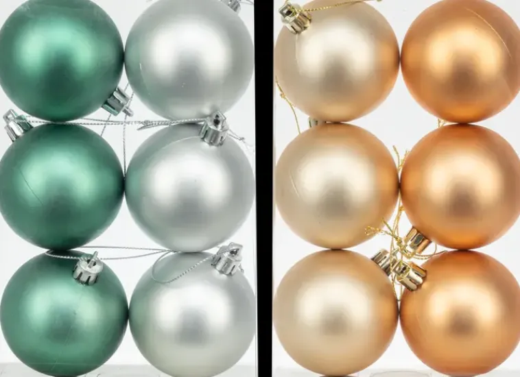 NNX Sesonkijuhlatarvikkeet>Joulupallo 6 Cm Matta 6 Kpl