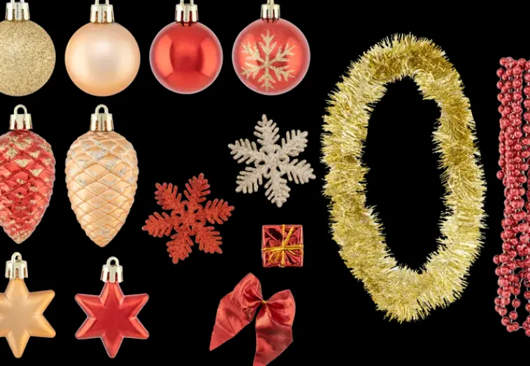 NNX Sesonkijuhlatarvikkeet>Joulupallo Lajitelma Kulta-Puna 60Kpl M