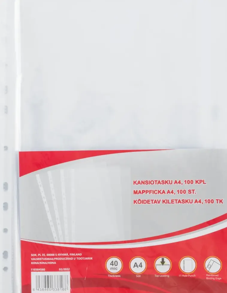 Ei merkkiä Toimistotarvikkeet>Kansiotasku A4 100 Kpl