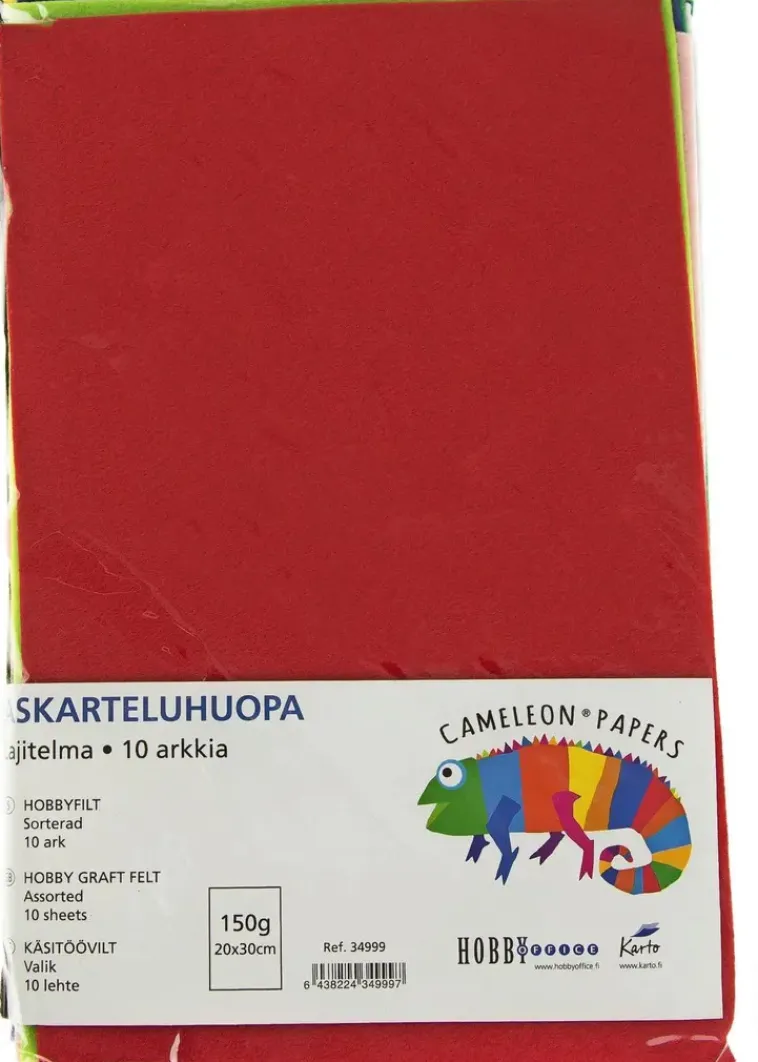 Karto Askartelutarvikkeet<Askarteluhuopa 20X30Cm 10 Arkkia