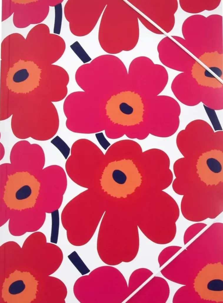 Marimekko Paperitarvikkeet>Karto Kulmalukkokansio A4 Unikko Punainen