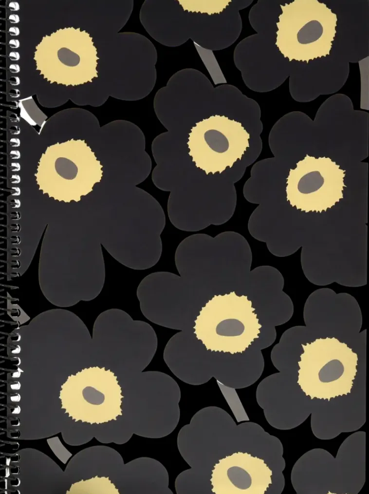 Marimekko Paperitarvikkeet>Kierrevihko A5/40 Unikko Musta