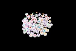 Ei merkkiä Askartelutarvikkeet<Kirjainhelmet 7Mm, Valk/Varilajitelma 25G