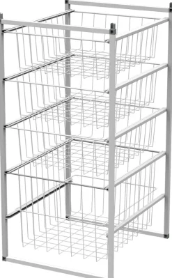 Lanka ja Muovi Eteiskalusteet<Koritelinesarja Neljalla Korilla Lm356/4 Valkoinen (L450, S500, K915 Mm)