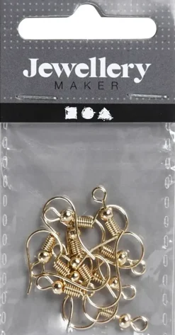 Ei merkkiä Askartelutarvikkeet<Korvakorukoukku 18Mm, 10 Kpl, Kullanvarinen