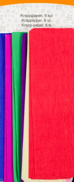Ei merkkiä Askartelutarvikkeet>Kreppipaperi 8 Arkkia