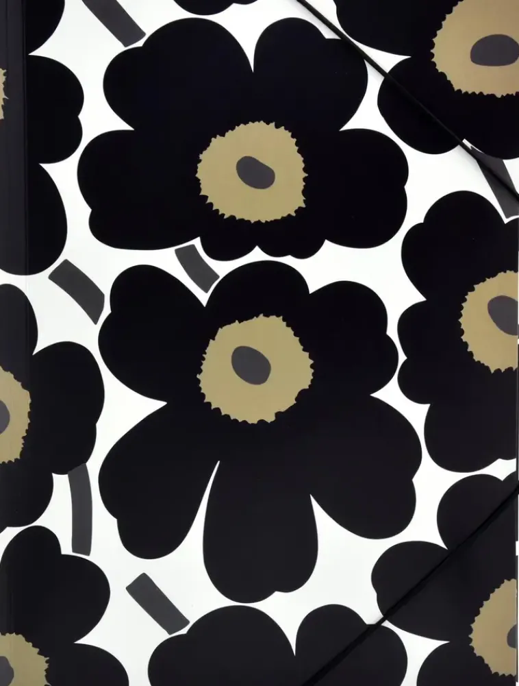 Marimekko Paperitarvikkeet>Kulmalukkokansio A4 Unikko Musta