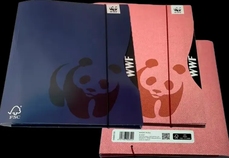 WWF Paperitarvikkeet>Kulmalukkokansio A4 Kuminauhalla