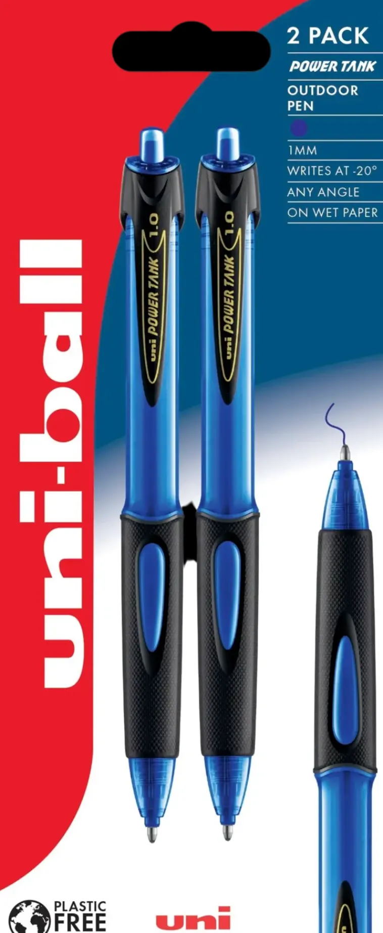 Uni-Ball Toimistotarvikkeet>Kuulakyna Power Tank Sininen 2Kpl/Pak