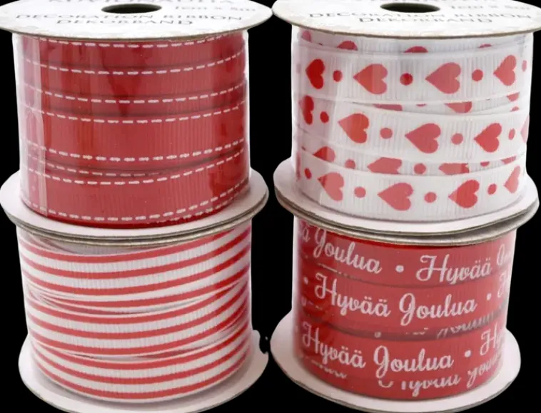 J.K. Primeco Askartelutarvikkeet<Kuvionauha Joulu Punainen 1Cm X 5M