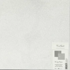 Ei merkkiä Askartelutarvikkeet>Kuviopaperi, Hopea, 30,5X30,5 Cm, 120+128 G, 2 Ark/ 1 Pkk