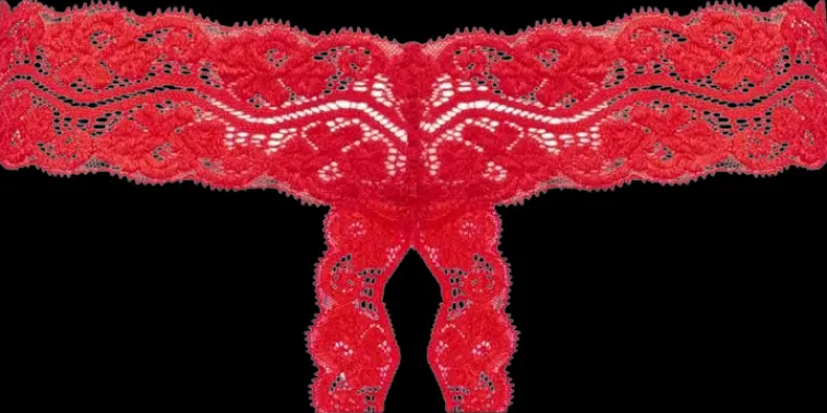 Underneath Seksivalineet<Kyra Avohaarastringit S/M Red