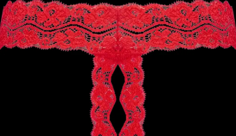 Underneath Seksivalineet<Kyra Avohaarastringit S/M Red