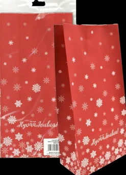 J.K. Primeco Askartelutarvikkeet<Lahjapussi Jouluteksti Punainen 5Kpl/Pkt