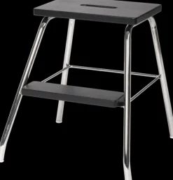 Lanka ja Muovi Eteiskalusteet<Porrasjakkara Lm 185, Kromi/Musta