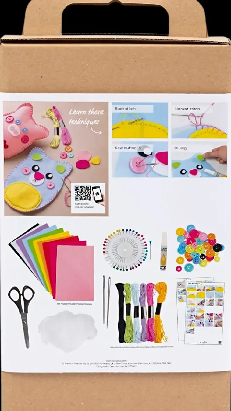 Ei merkkiä Askartelutarvikkeet<Lasten Askartelupakkaus Ompelu, Nallet