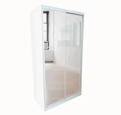 Finndeco Eteiskalusteet<Liukuovikomero 2 Liukupeiliovella, Vari Valkoinen, Mitat S600 X L1200 X K2218Mm