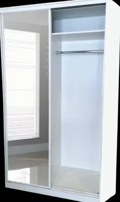 Finndeco Eteiskalusteet<Liukuovikomero 2 Liukupeiliovella, Vari Valkoinen, Mitat S600 X L1200 X K2218Mm