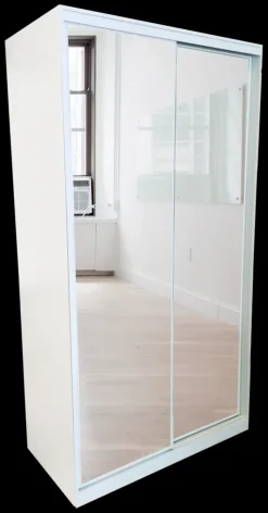 Finndeco Eteiskalusteet<Liukuovikomero 2 Liukupeiliovella, Vari Valkoinen, Mitat S600 X L1200 X K2218Mm