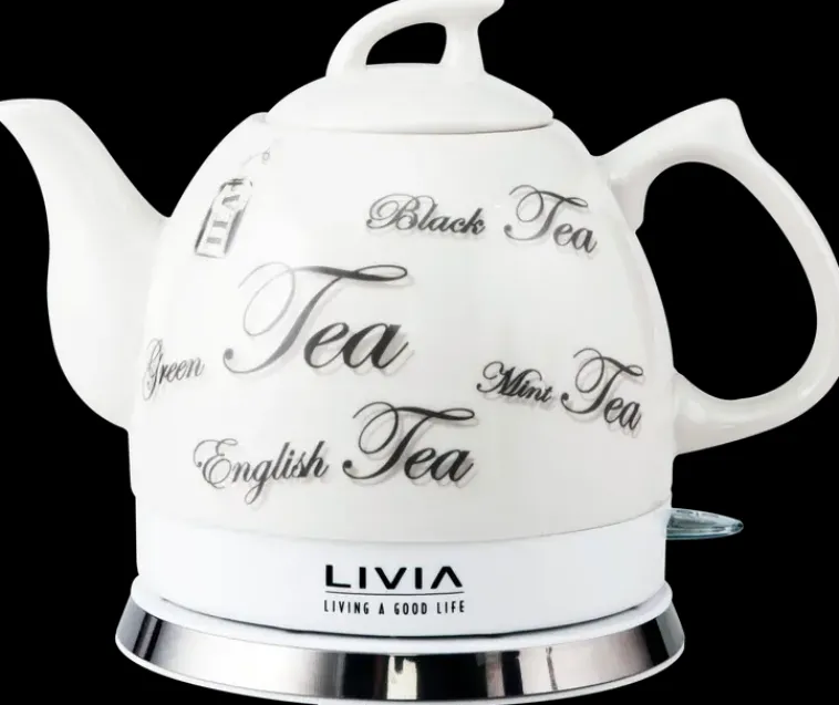 Livia Kahvi Ja Tee<Keraaminen Vedenkeitin 1,0 L Valkoinen