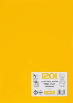 Luontevat Paperitarvikkeet>A4 50 Kpl Varillinen Tulostuspaperi 120 Gsm Keltainen