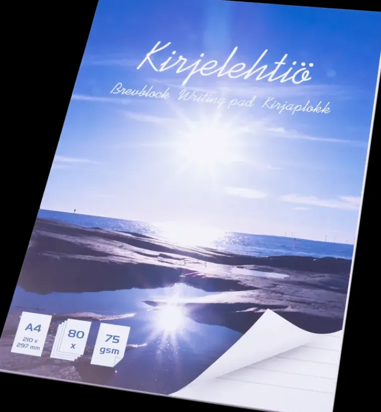 Luontevat Paperitarvikkeet>Kirjelehtio A4 80 Lehtea Viivoitettu