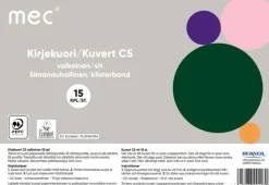 M.E.C Paperitarvikkeet>Mec Kirjekuori C5 Valkoinen 15Kpl