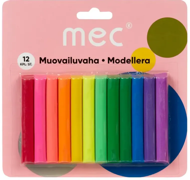 M.E.C Askartelutarvikkeet<Mec Muovailuvaha 200G Varilajitelma