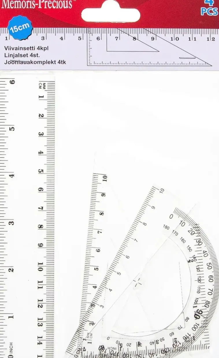 Memoris Precious Toimistotarvikkeet>Viivainsetti 4Kpl