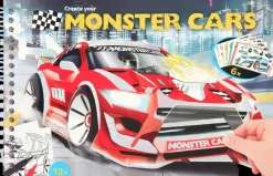 Monster Cars Askartelutarvikkeet<Taskuvarityskirja