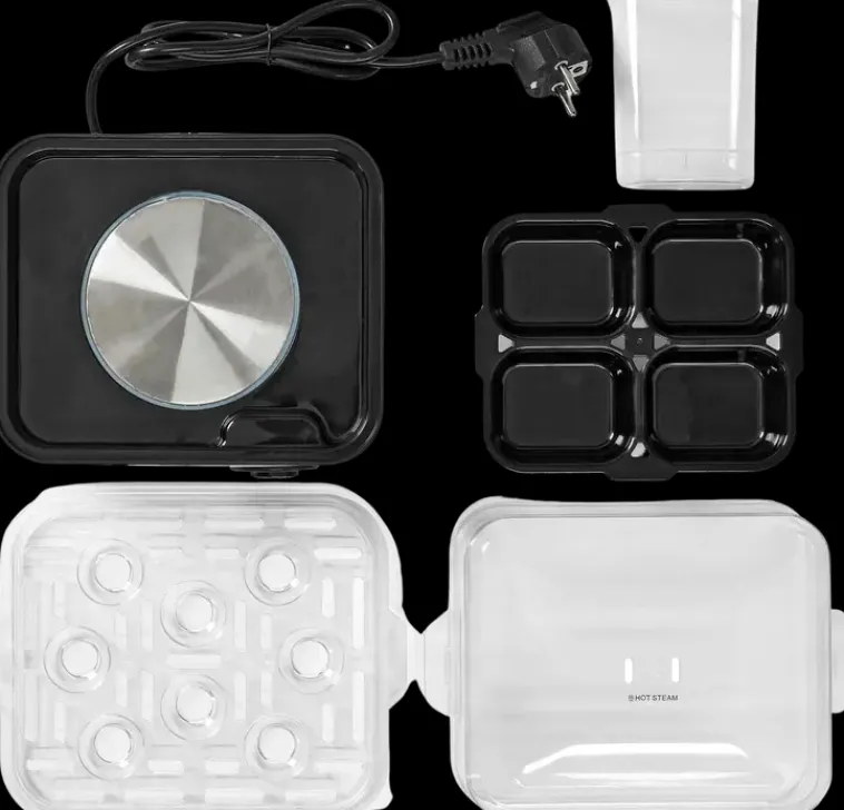 Nedis Kypsentäminen<Munankeitin 8 Munan Mittakuppi Alumiini Musta