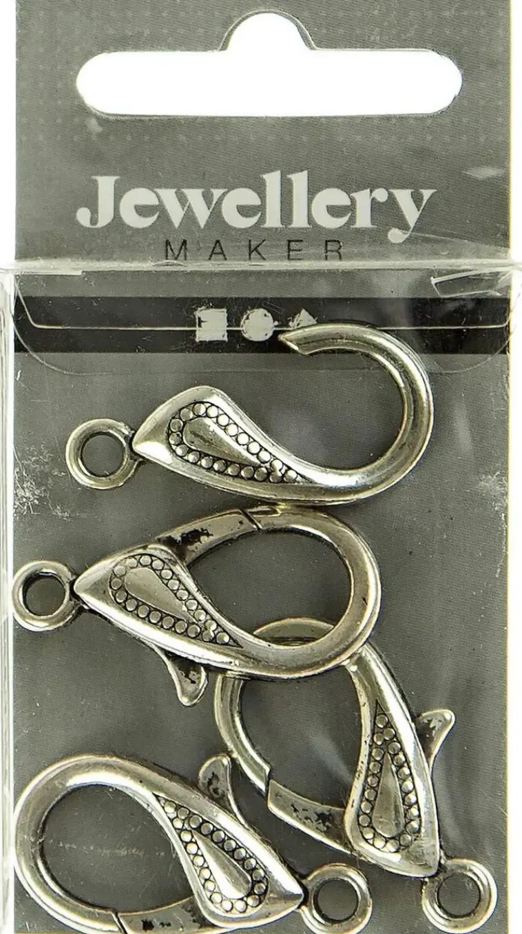 Nellen Askartelutarvikkeet>Karabiinilukko 30Mm Hopeanvarinen