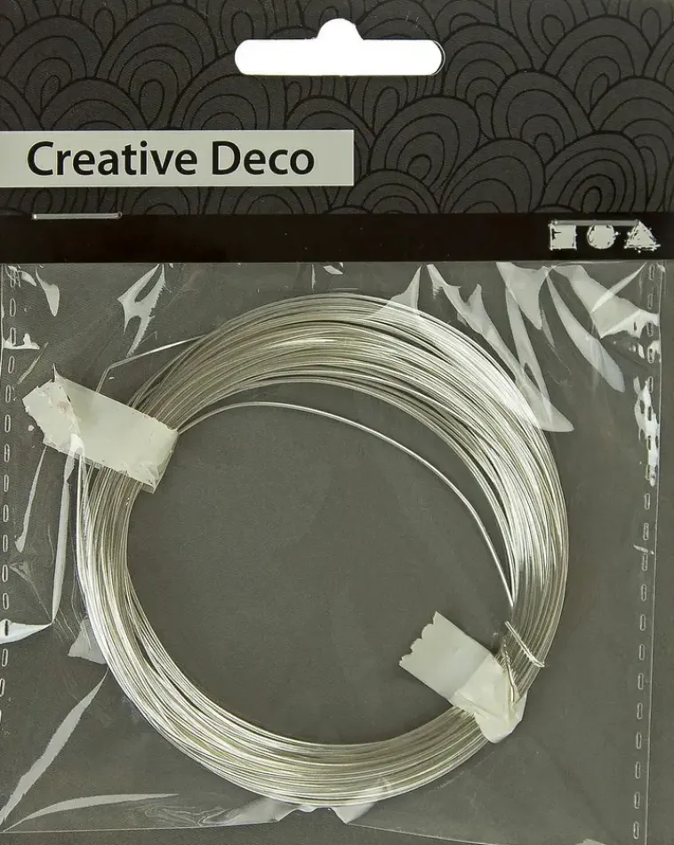 Nellen Askartelutarvikkeet<Metallilanka Hopea 0,6Mm X 10M