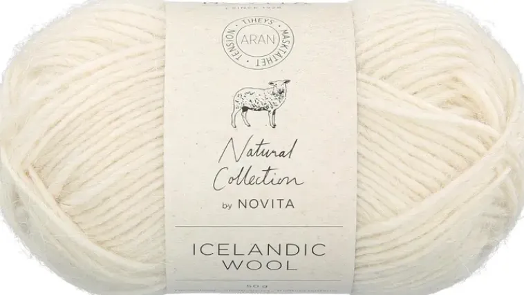 Novita Käsityötarvikkeet>Icelandic Wool 50G Luonnonvalkoinen 010