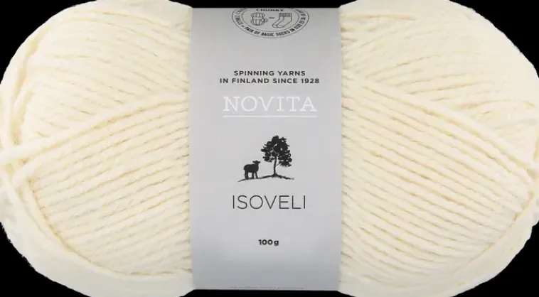 Novita Käsityötarvikkeet>Isoveli 100G Lanka Luonnonvalkoinen 010