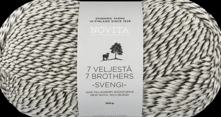 Novita Käsityötarvikkeet>Lanka 7 Veljesta Svengi 100G Lakritsi 8121