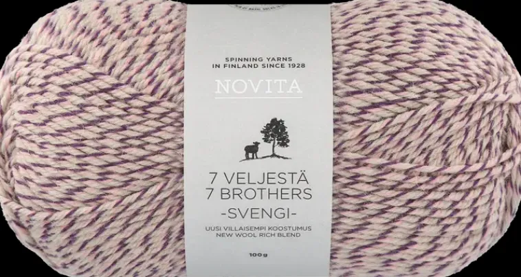 Novita Käsityötarvikkeet>Lanka 7 Veljesta Svengi 100G Vaahtokarkki 8141