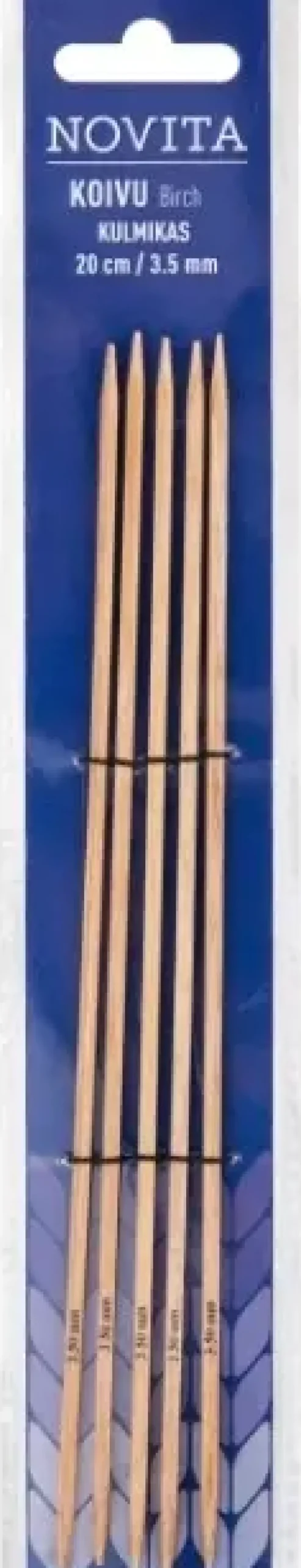 Novita Käsityötarvikkeet>Sukkapuikko Kulmikas 20Cm - 3,5 Mm Koivu