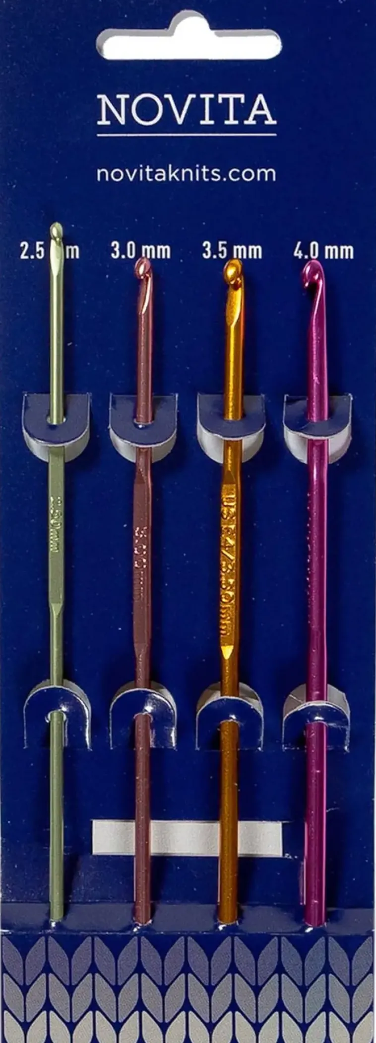 Novita Käsityötarvikkeet>Virkkuukoukut 4Kpl Koot 2,5-3-3,5-4 Mm