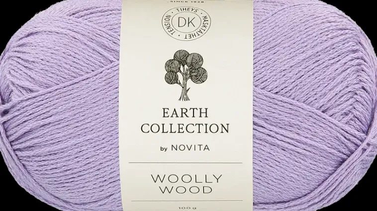 Novita Käsityötarvikkeet>Woolly Wood 100G 730 Mustikkamaito
