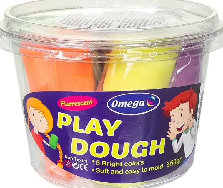 Omega Askartelutarvikkeet<Muovailuvaha Sanko 5 X 70 Gr, Neonvarit