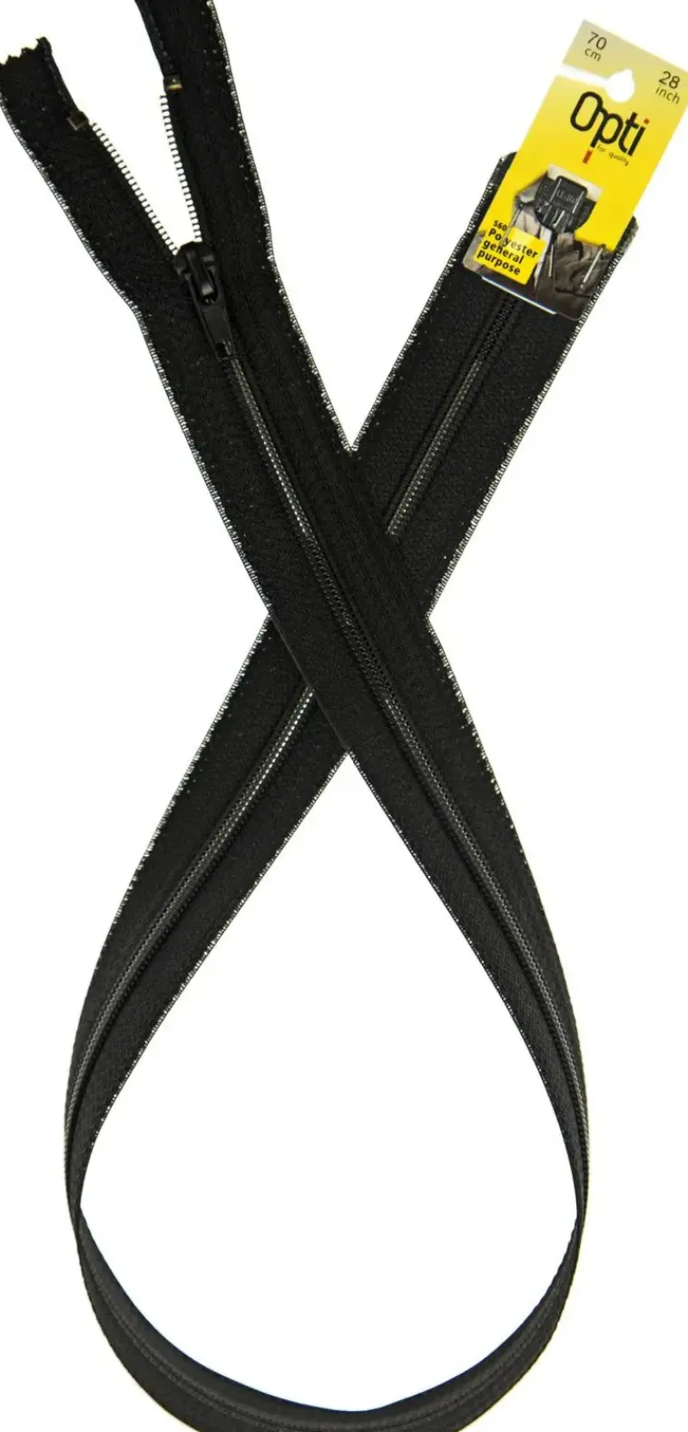 Opti Käsityötarvikkeet>Vetoketju 1722700 Spiraali 70Cm Musta