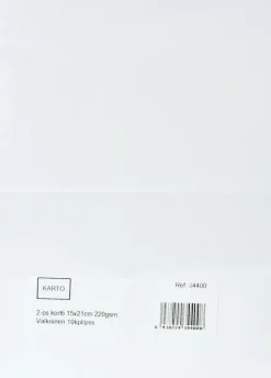 Karto Askartelutarvikkeet<2-Os. Kortti 15X21 Cm 220 Gsm Valkoinen 10 Kpl/Pss