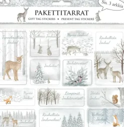 J.K. Primeco Askartelutarvikkeet>Pakettitarra Talvimetsa 3Ark/Pkt