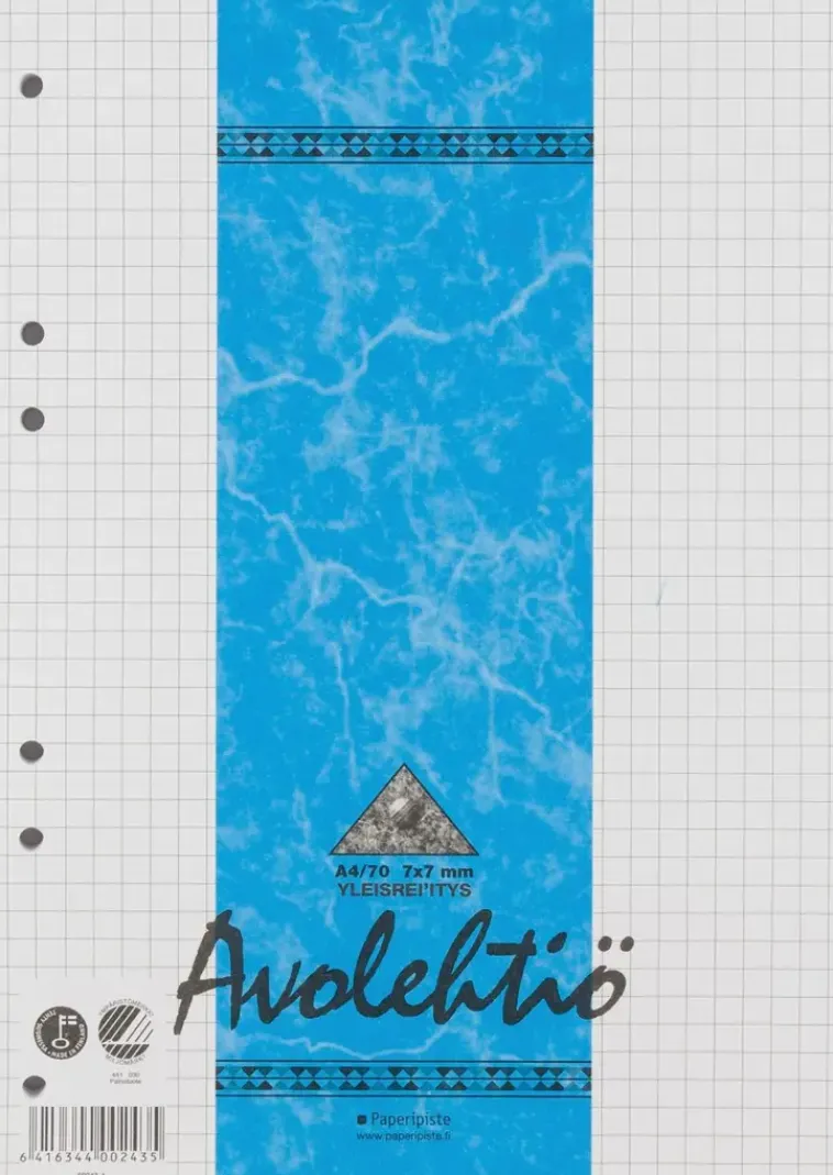 Paperipiste Paperitarvikkeet>Avolehtio A4/70 Reijitetty