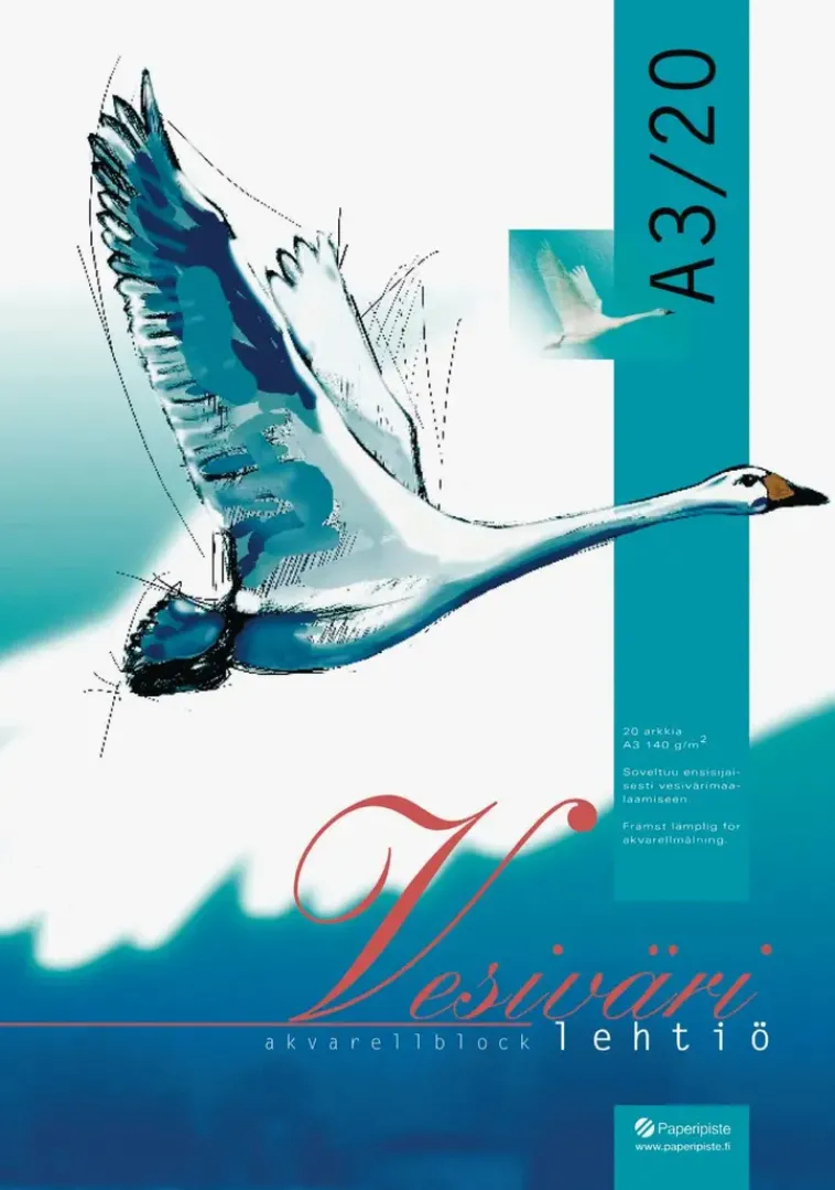 Paperipiste Paperitarvikkeet>Vesivarilehtio A3/16