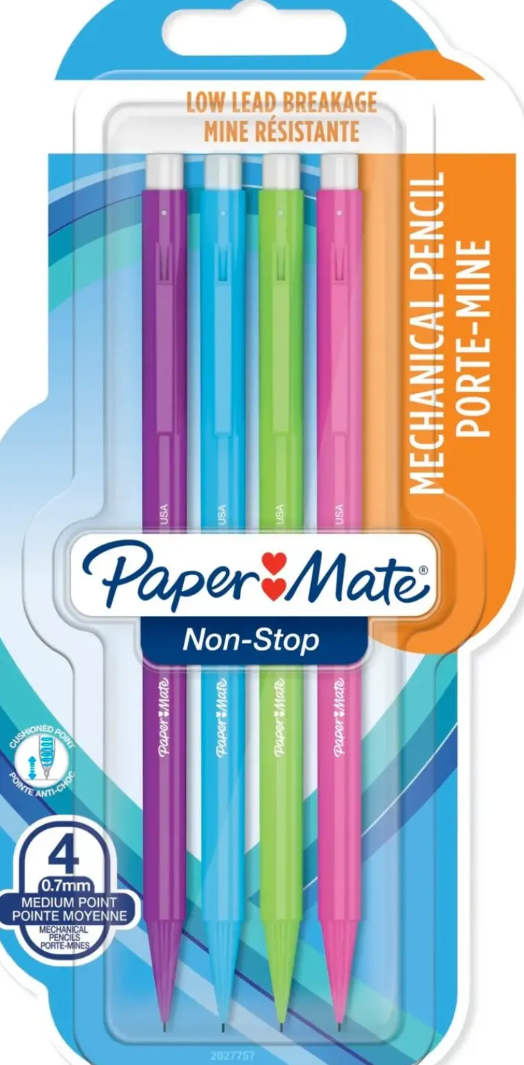 Paper Mate Toimistotarvikkeet>Papermate Lyijytaytekyna Nonstop 0,7Mm 4Kpl
